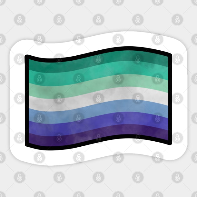 Foggy Gay MLM Pride Flag Sticker by SentABearToSpace 